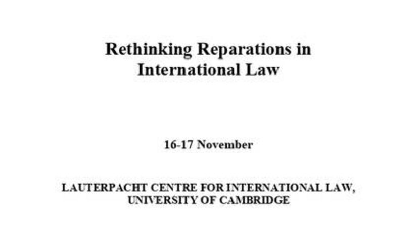 Rethinking Reparations in International Law